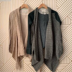 Anthropologie lot of 2 Saturday Sunday Casado waterfall Cardigans cardigan S